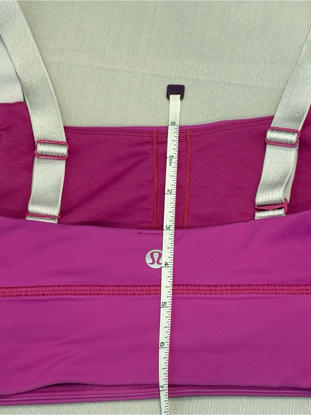 Lululemon Women's Magenta Crop Bralette with Contrast Straps #1203 - Picture 10 of 10